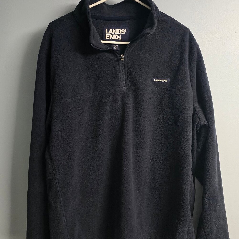 Lands' End Navy 1/4 Zip XL
